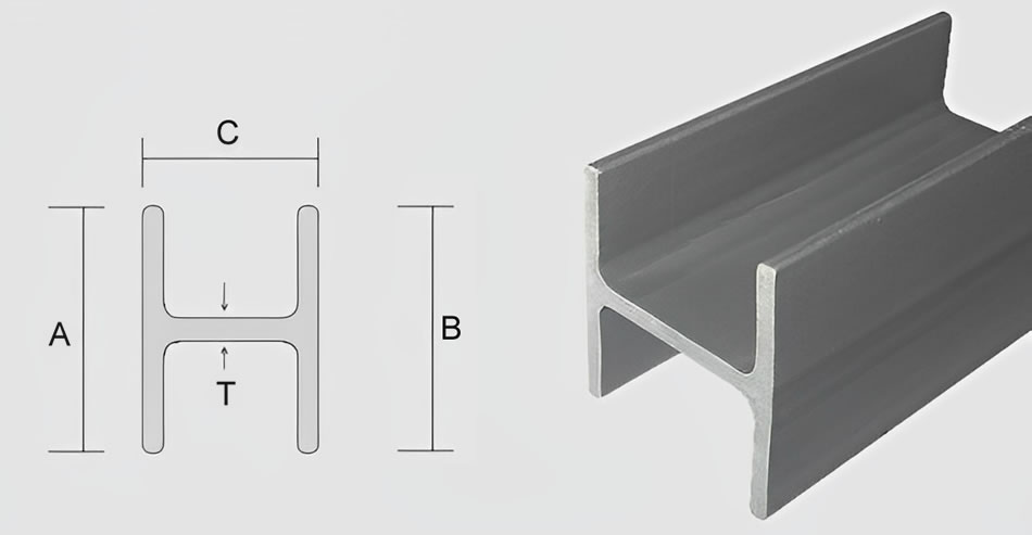 FRP h 빔 프로파일 사양